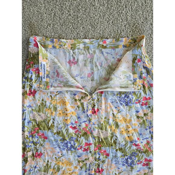 Reformation Bea Countryside Floral Midi Skirt Size 6 - Picture 5 of 5